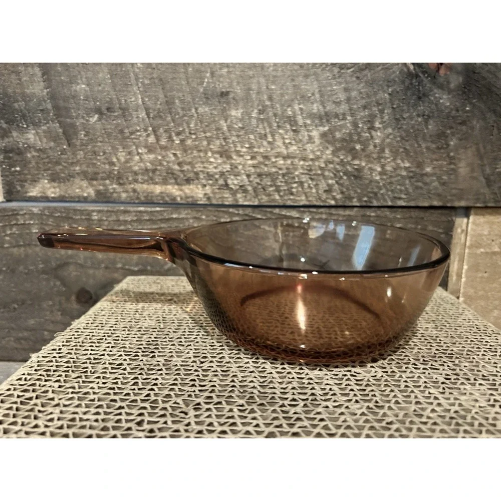 Vintage Amber Corningware Visionware‎ Saucepans .5L